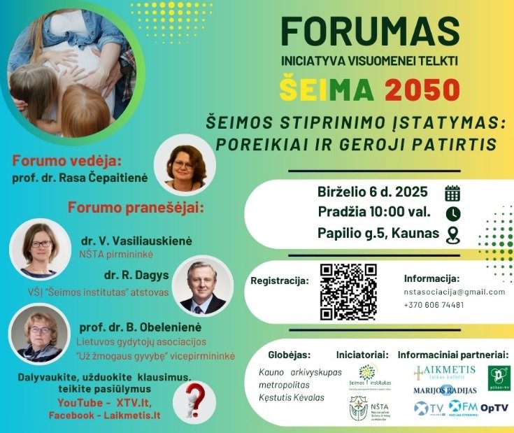 Šeima 2050. Šeimos stiprinimo įstatymas: poreikiai ir geroji patirtis